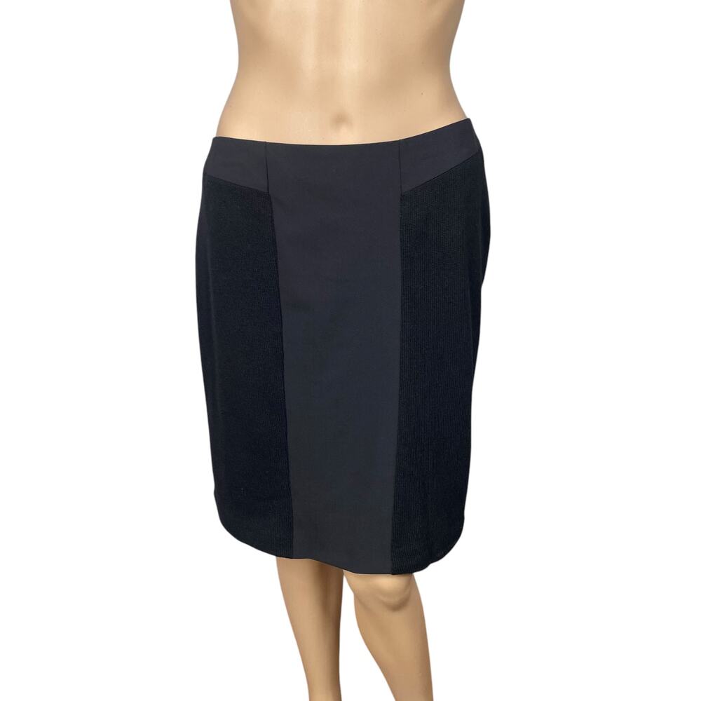 Hugo Boss Valbone Black Virgin Wool Pencil Skirt SZ 6 Work Office Quiet Luxury